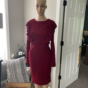 🔥Sale (5 for $30)🔥 Maroon long sleeve dress